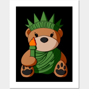 Statue of Liberty Teddy Bear Posters and Art